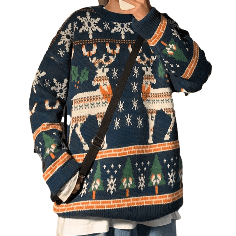 CH VIntage Xmas Elements Pattern Sweater