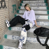 CH Graffiti-Printed Patchwork Cargo Pants