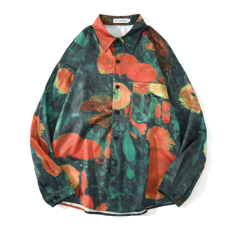 CH"Flowers tie-dye" Long Sleeve Shirt