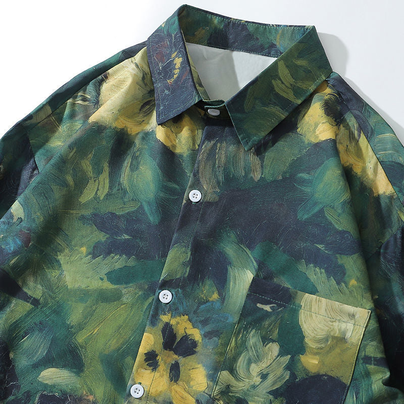 CH"Flowers tie-dye" Long Sleeve Shirt