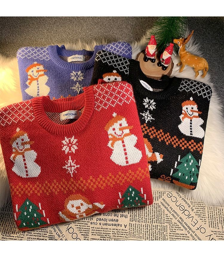 CH Vintage Xmas Pattern Knitted Sweater