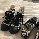 CH Black Wavy Canvas Shoes