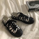 CH Black Wavy Canvas Shoes