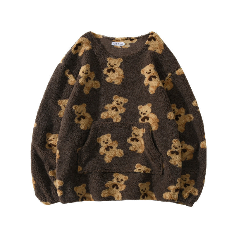 CH Bear Design Sherpa Sweatshirt