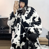 CH Cow Patten Sherpa Coat