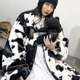 CH Cow Patten Sherpa Coat