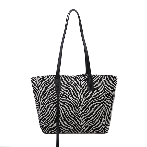 CH Zebra-Pattern Shoulder Bag