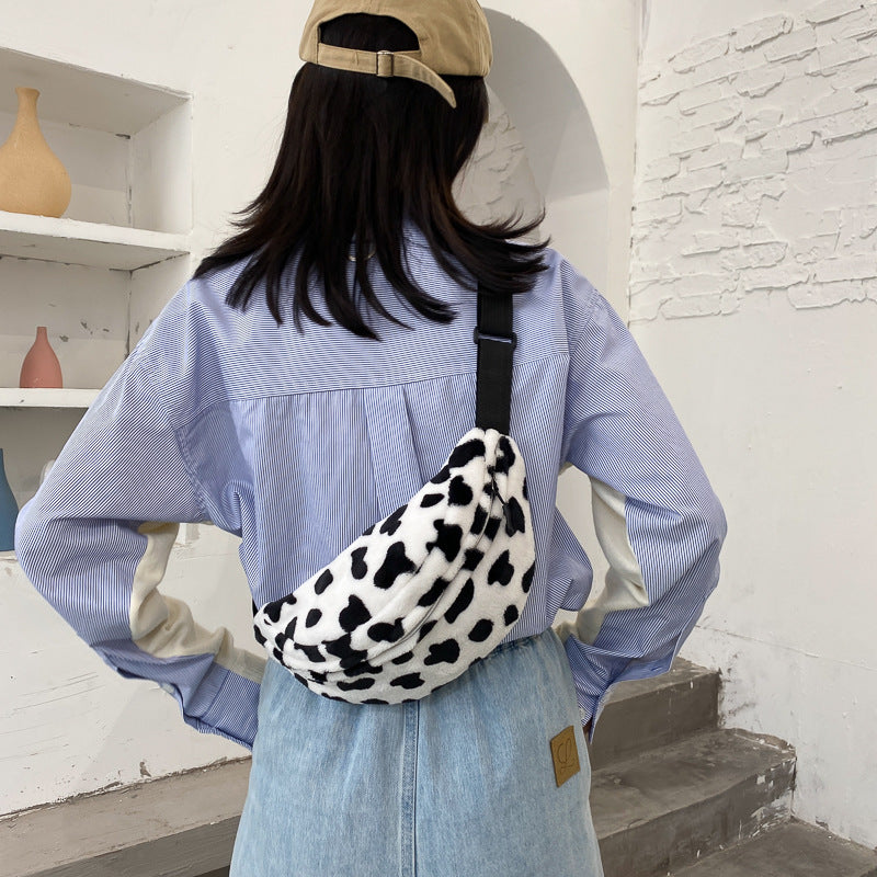 CH Cow-Pattern Chest Bag