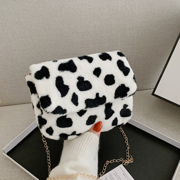 CH Cow-Pattern Crossbody Bag