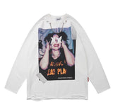 CH Oversize Ripped Portrait Long Sleeve Shirt