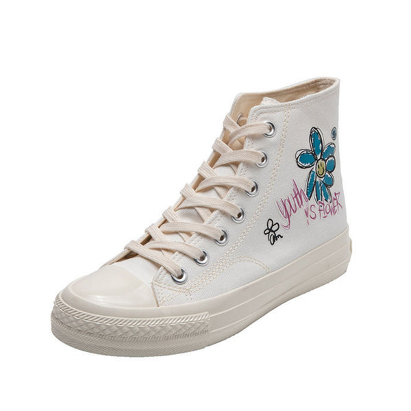 CH Blue Flower Canvas Shoes