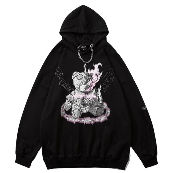 CH Teddy Bear Oversized Fleece-Lined Hoodie