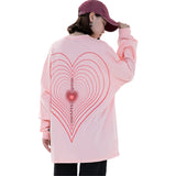 CH Layered Heart Pattern Long Sleeve Shirt