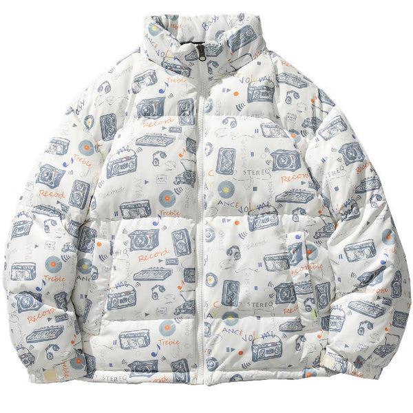 CH Camera Pattern Puffer Jacket