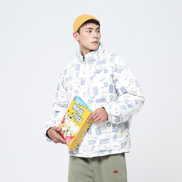 CH Camera Pattern Puffer Jacket