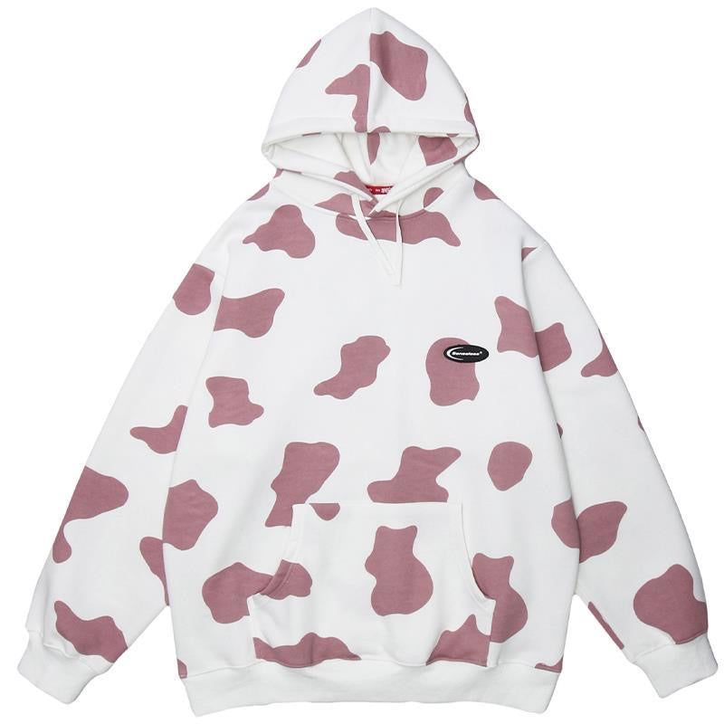 CH Pink Cow Pattern Hoodie