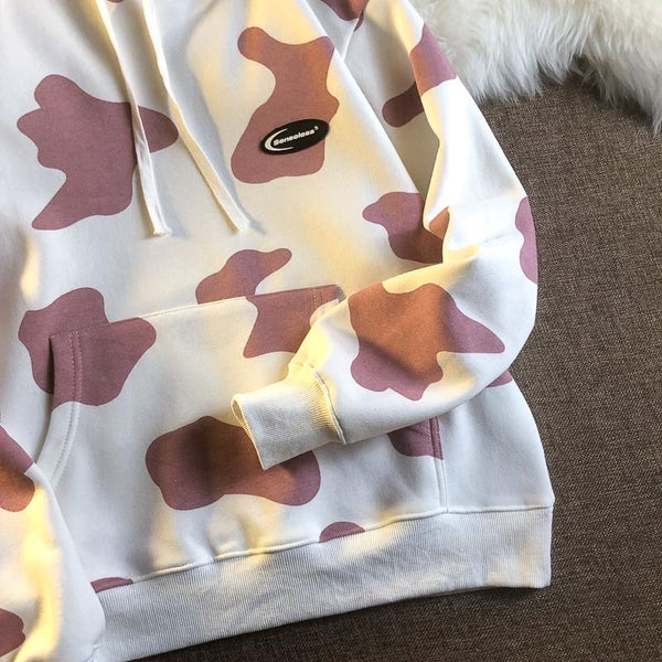 CH Pink Cow Pattern Hoodie