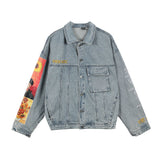 CH Van Gogh Sunflower Print Denim Jacket