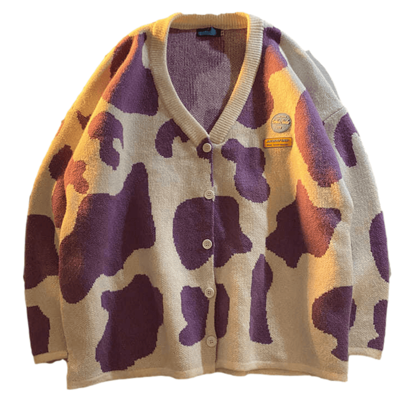 CH Purple Cow-Pattern Sweater