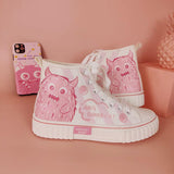 Women's Pink monster canvas shoes - Chiggate