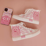 Women's Pink monster canvas shoes - Chiggate