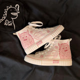 Women's Pink monster canvas shoes - Chiggate