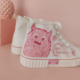 Women's Pink monster canvas shoes - Chiggate