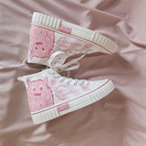 Women's Pink monster canvas shoes - Chiggate